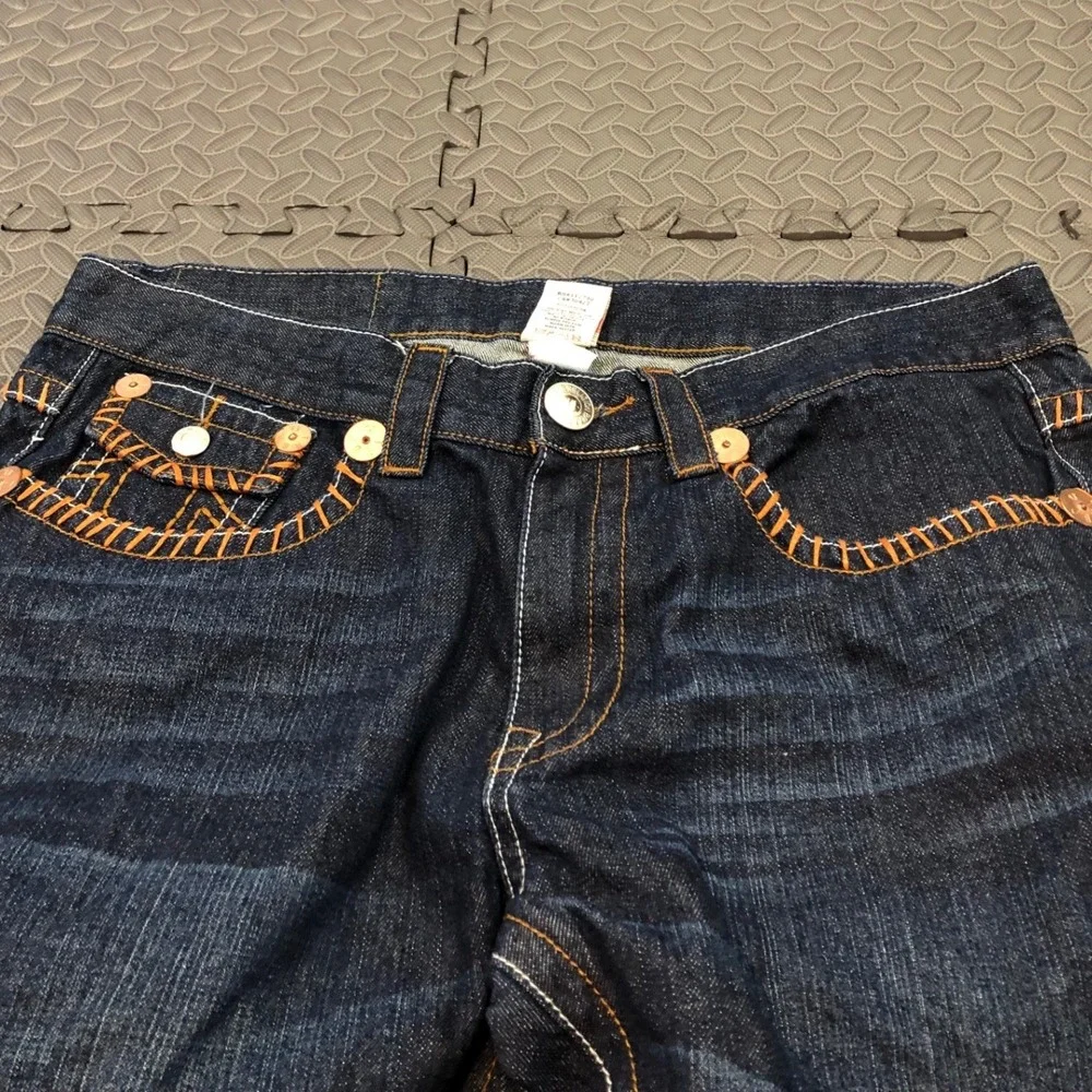 True Religion Joey‎ Super T Jeans Mens 38 Blue Contrast Stitch 24-870BRBTE